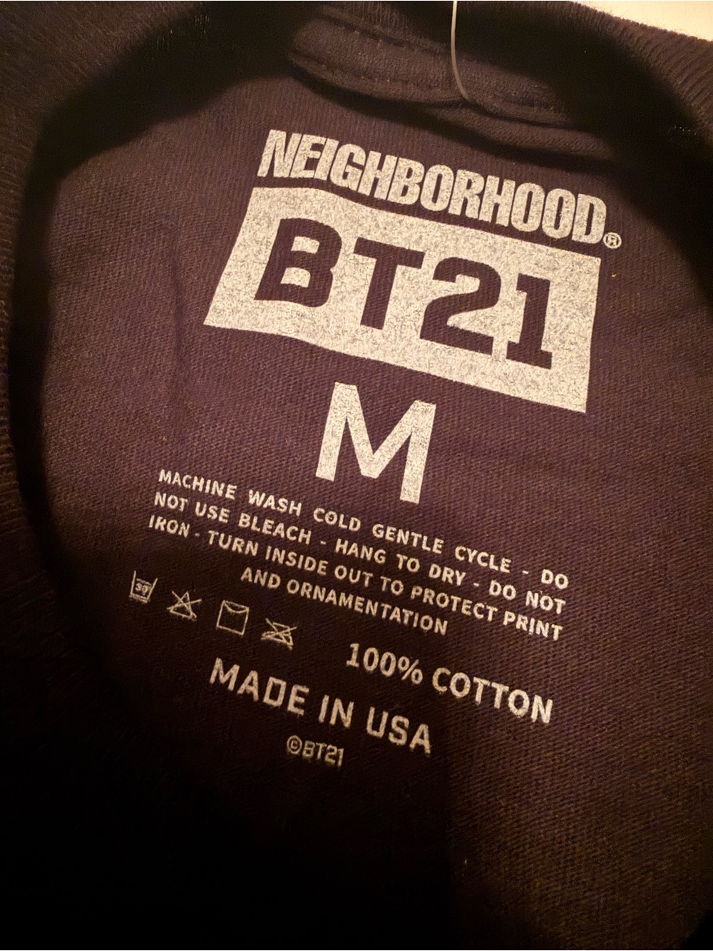 Neighborhood x BT21 Collab Long Sleeve Men’s Medium NWT Made in USA, Rare - Picture 3 of 4